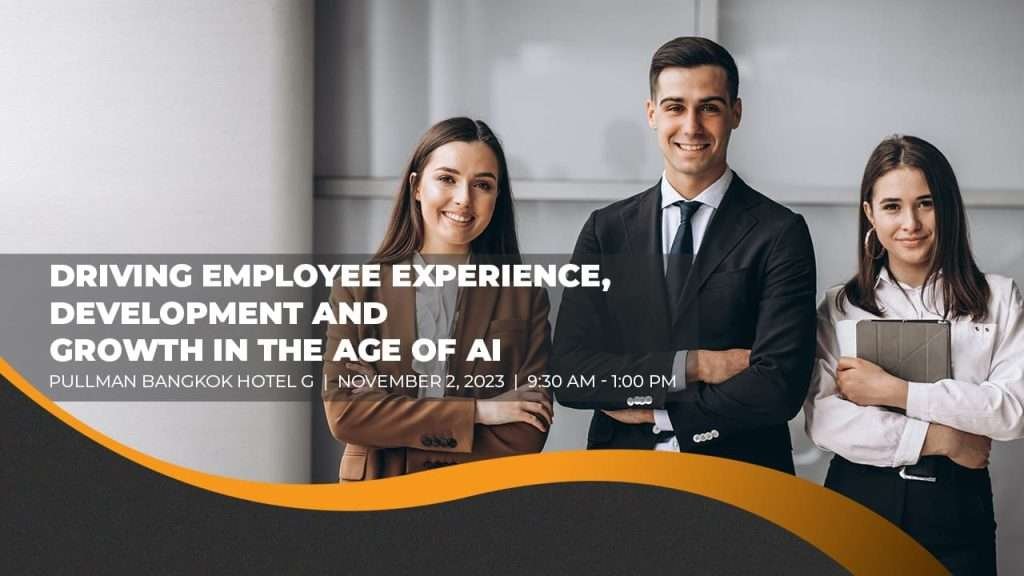 oracle event poster for "driving employee experience, development and growth in the age of AI" by oracle