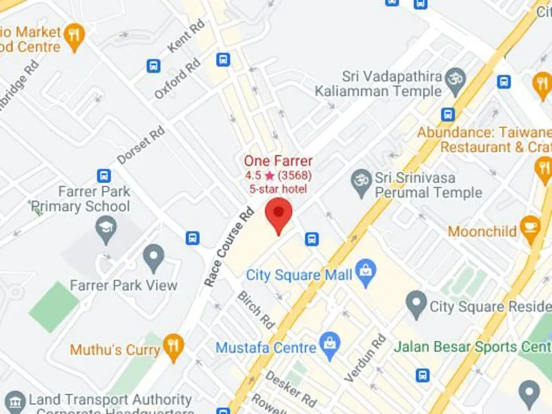 One Farrer hotel location in google maps