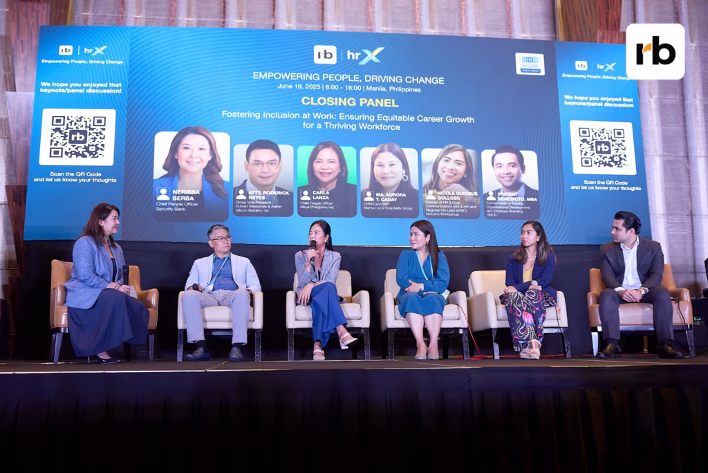 HR professionals attending hrX 2025 panel on equitable career growth and DEI